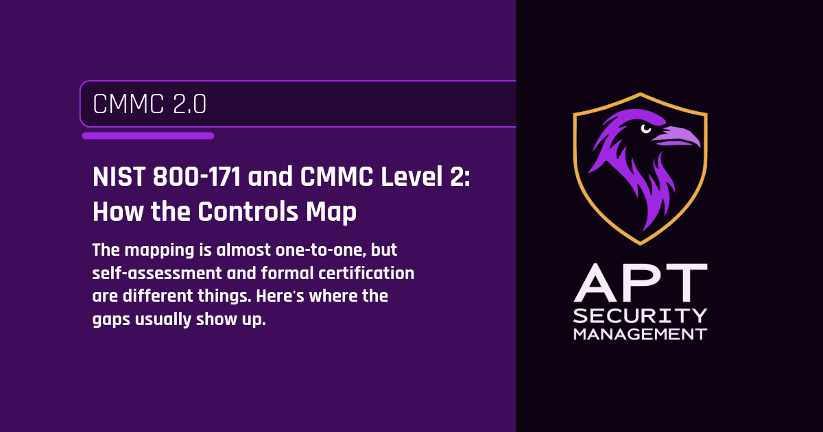 NIST 800-171 and CMMC Level 2: How the Controls Map